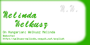 melinda welkusz business card